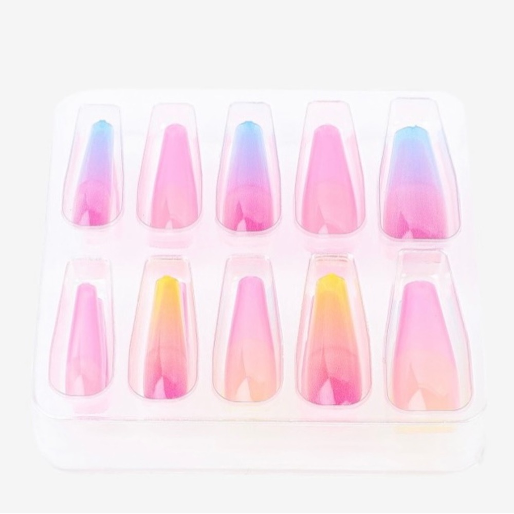 Neon Tiedye Press On Nails